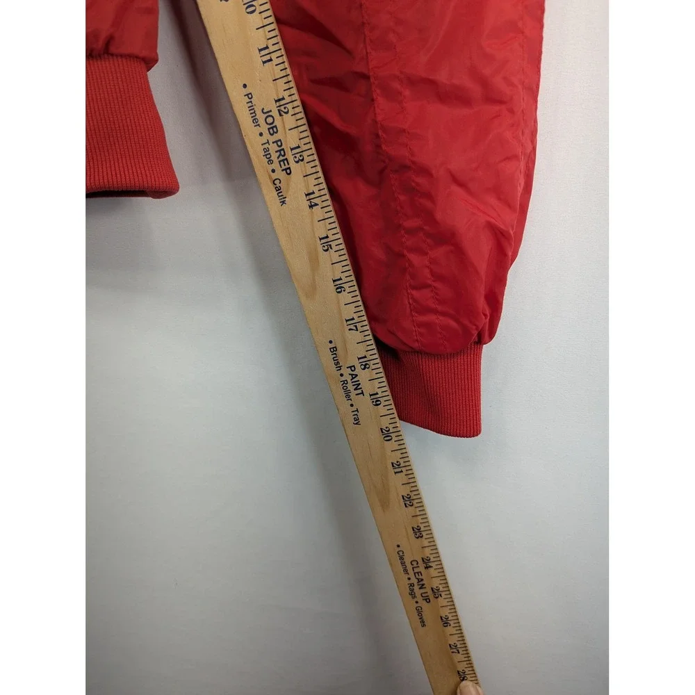 Vintage NHRA Drag Racing Bomber Jacket Red Nylon Windbreaker Mens Medium J10